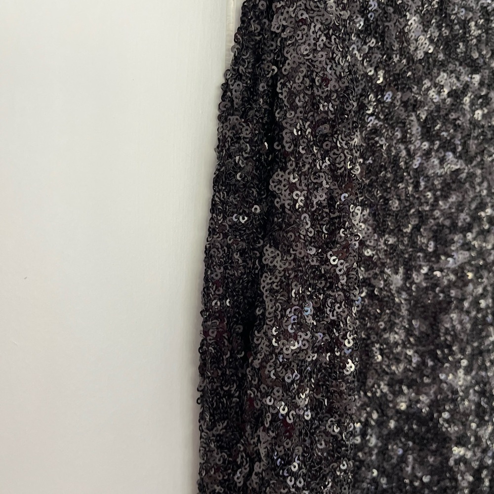 NEW Express Black Sequin Women's High Rise Trouser Pants Size XS - Picture 10 of 12